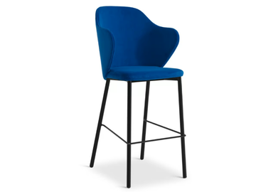 PAGE 681 - High upholstered velvet stool with back by Origins 1971 - view 2